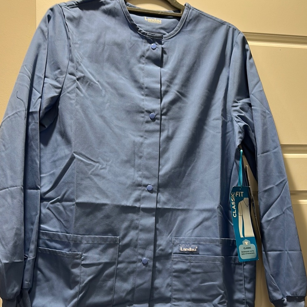 NWT Landau Women's Ceil Blue Scub Jacket